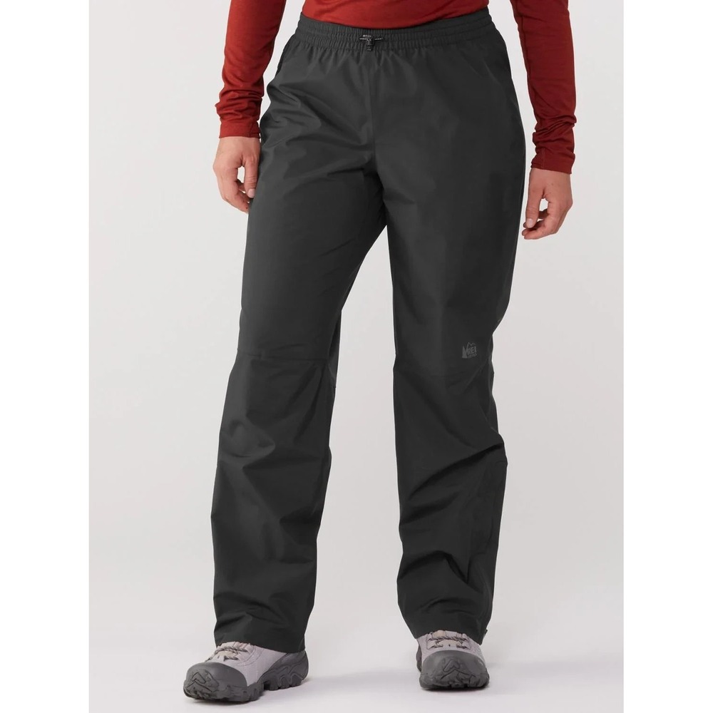 REI Co-op Trailmade Rain Pants Women's XL Black Lightweight Waterproof Outdoor